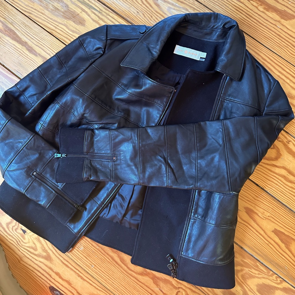 Tory Burch Black Leather jacket